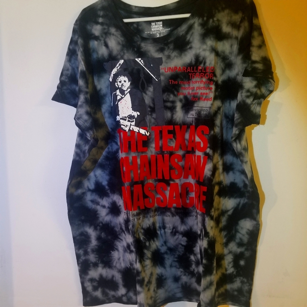 4GL BLK TIE DYE TEXAS CHAINSAW T